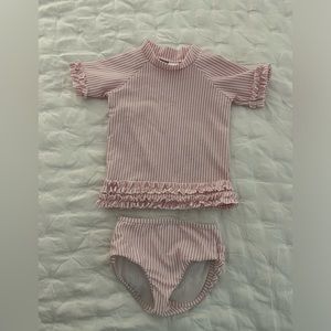 Ruffle butts seersucker swimsuit. Size 4T